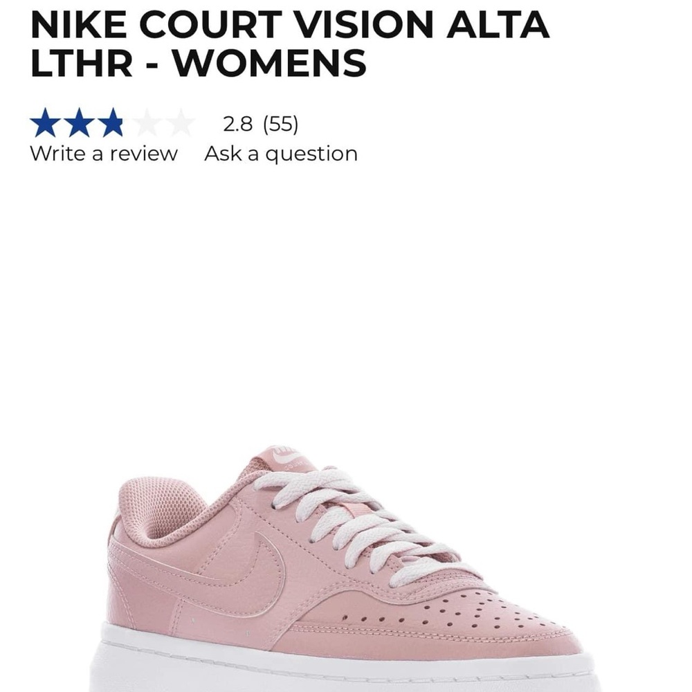 Women’s pink Nike court platform